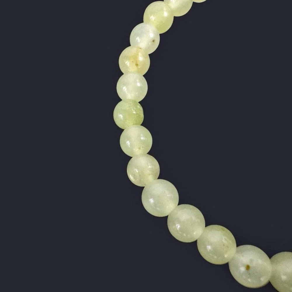 Quartz Gemstone Bead Bracelet 6mm